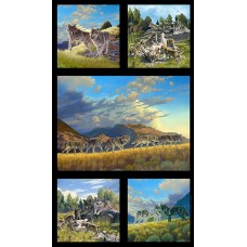 Wolf Packs in the Meadow Panel