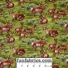 Deer in a Meadow Cotton Fabric