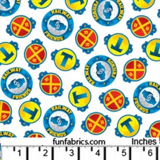 Thomas Friends Medallions White Cotton
