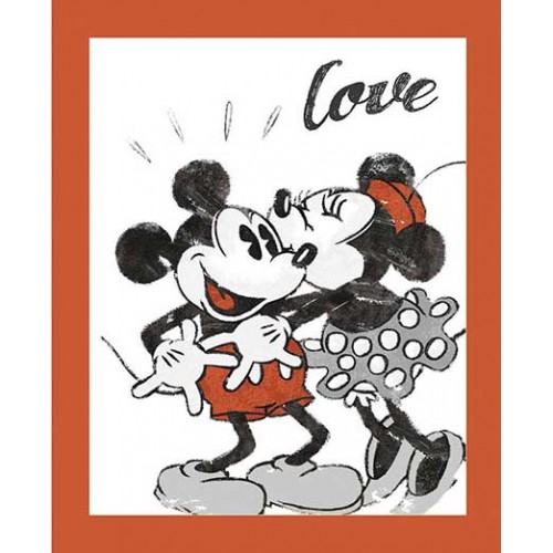 Mickey /& Minnie Disney Cotton Fabric Panel