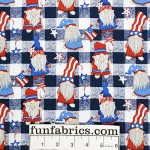 Patriotic Gnomes Cotton Fabric