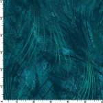 Go With the Flow Dark Teal Cotton Quilt Back