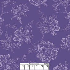 1 yard piece Shadow Flower Purple Cotton Quilt Back