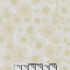 Sunflower Whisper Cream Cotton Quilt Back