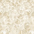 Oceana Shells Ecru 108 Cotton Wide Quilt Back