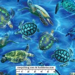 Sea Turtle Haven 108 Wide Quilt Back