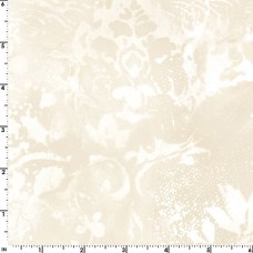 Ecru Vintage Damask Cotton Quilt Back
