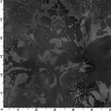Black Gray Vintage Damask Cotton Quilt Back