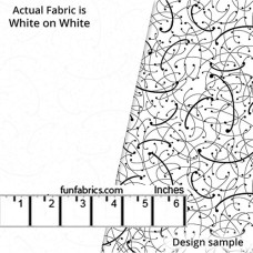 1 3/4 yard piece White Drizzle on White Cotton Quilt Ba