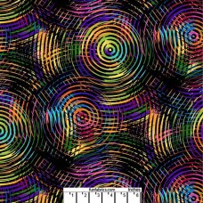 Circle Play Multi-Color Cotton Quilt Back