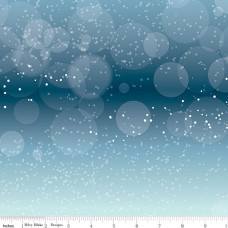 108" Quilt Back Fabric Winter Magic Blue Flurries