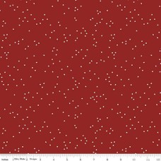 White Dots on Barn Red Cotton Quilt Back