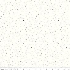 Black Dots on White Cotton Quilt Back