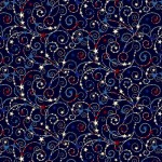 Star Spangled Navy Cotton Quilt Back
