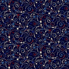 Star Spangled Navy Cotton Quilt Back