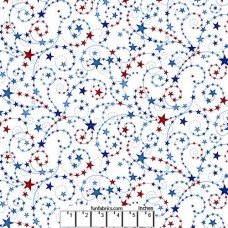 1 1/2 yard piece Star Spangled White Cotton Quilt Back