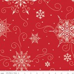 Snowed In Red 108 Wide Cotton