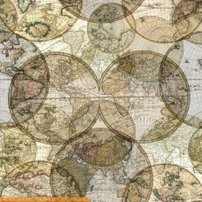 World Globes 108 Cotton Quilt Back