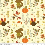 Awesome Autumn Cream Cotton Quilt Back