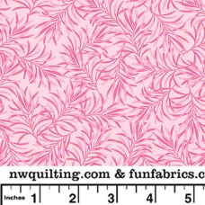 1 1/2 yard piece Carnation Pink Boughs Cotton Quilt Bac
