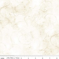 Aged White Watercolor Swirl Cotton Quilt Back