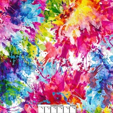 Rainbow Colors Splash Cotton Quilt Back