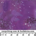 Purple Fossil Fern Cotton Quilt Back