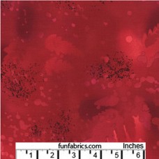 True Red Fossil Fern Cotton Quilt Back