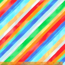 Rainbow Stripe Cotton Quilt Back