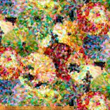 Impressionist Floral Cotton Quilt Back