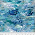 Fluidity Marble Blue 108 Wide Quilt Back