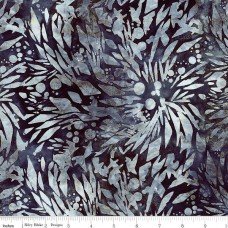 108" Quilt Back Batik Splatter Steel Sapphire