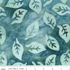 108" Quilt Back Batik Silver Shores Tropical Rainforest