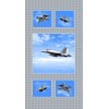 Boeing Military Jets Quilting Panel